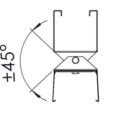 9905201 Gamma/Eco S adjustable suspension rail 120 bracket