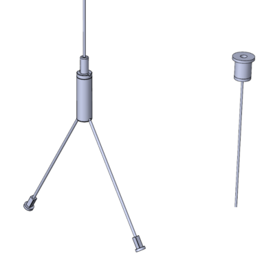 E1500090 Vertical wire suspension kit 6 m